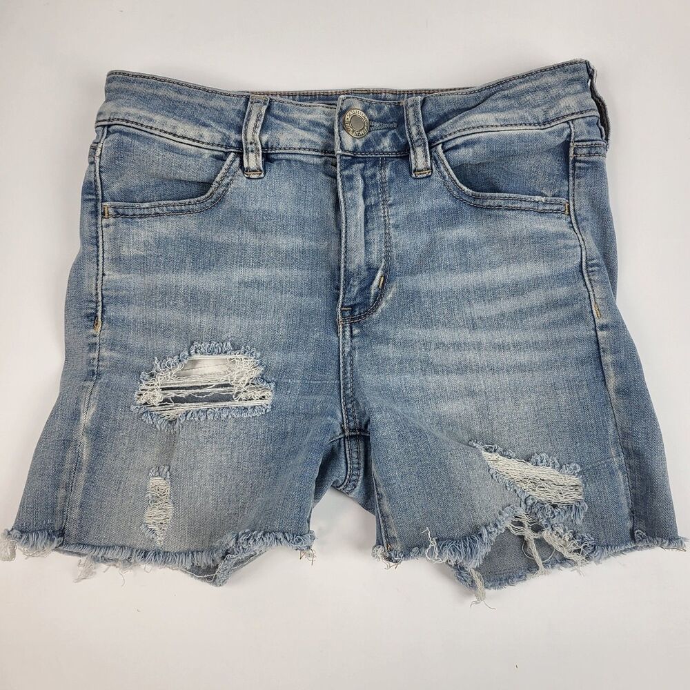 American Eagle Womens Size 4 Super Stretch X Super Hi Rise Distressed Shorts